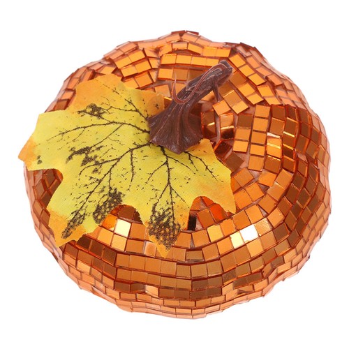 Disco Pumpkin Ornaments Ball Decorations Mirror Surface Statue Simulation Model