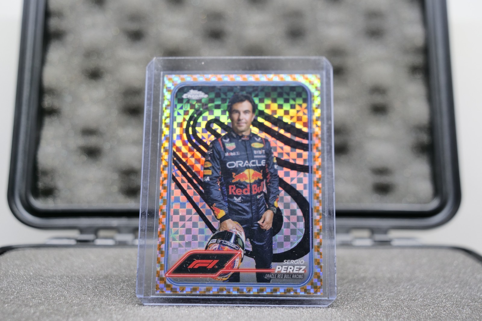 2024 Topps Chrome Formula 1 Sergio Perez Gold Checker /50 #2