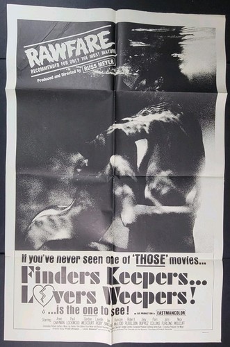 Finders Keepers, Lovers Weepers Vintage Poster 1 Sheet Movie Russ Meyer - Picture 1 of 22