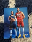 Jalen Brunson & Karl Anthony Towns Autographed 8x10 Photo NY Knicks Psa COA