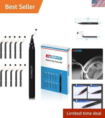 Deburring Tool Set 11 Pieces of High Speed Steel Rotary Burr Removal Blades, ...