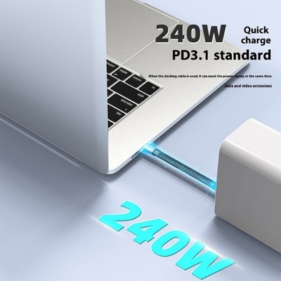 USB 3.2 Type C Charging Cable Cord 40Gbps Fast Speed Data Transfer Short Line