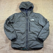 The North Face Boys Reversible Winter Jacket Green/Camo  Black Size M READ