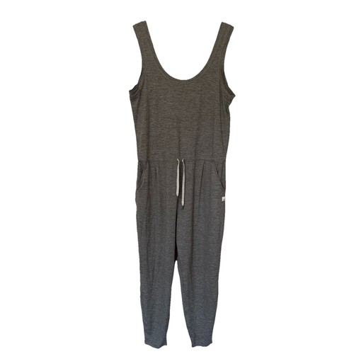 Vuori Women's VW458 Gray One-Piece Jumpsuit Lux Ease Wide Strap Size Medium - Picture 2 of 8