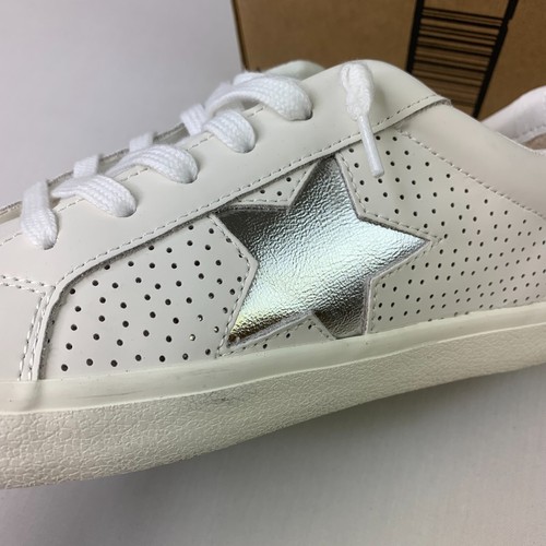 Vintage Havana Women Gadol 31 Sneakers White Silver Star Low Lace-Up Shoe Sz 9M - Picture 10 of 17