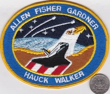 US NASA Space Patch Shuttle Flight Astronaut Allen Fisher Gardner Walker Hauck