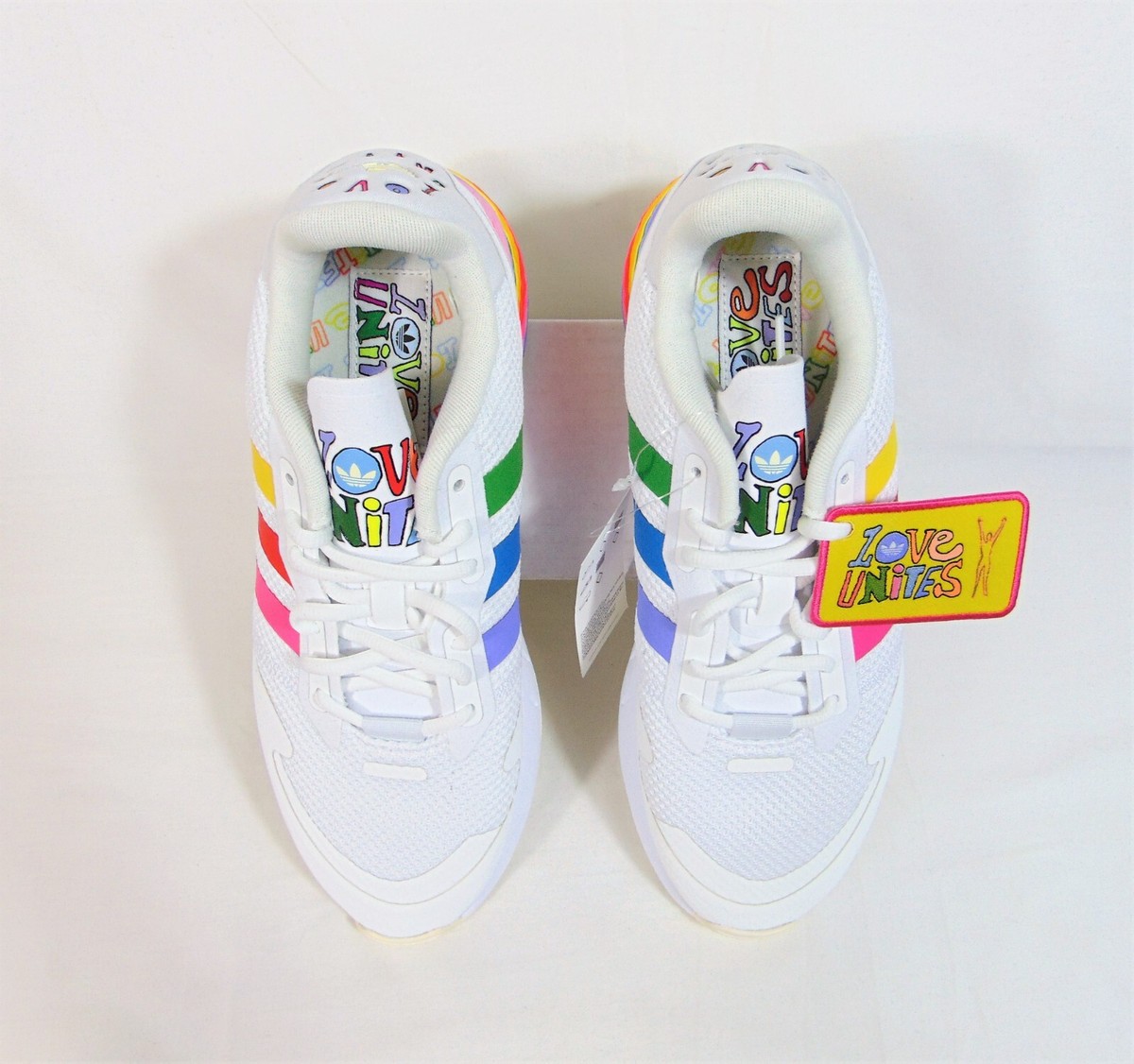 Adidas ZX 1K Boost Pride Classic Love Unites Running Shoes Sz 9