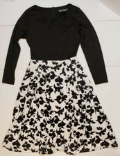 oxiuly Vintage Classic  A-Line Party Cocktail/business white/ black  size Small