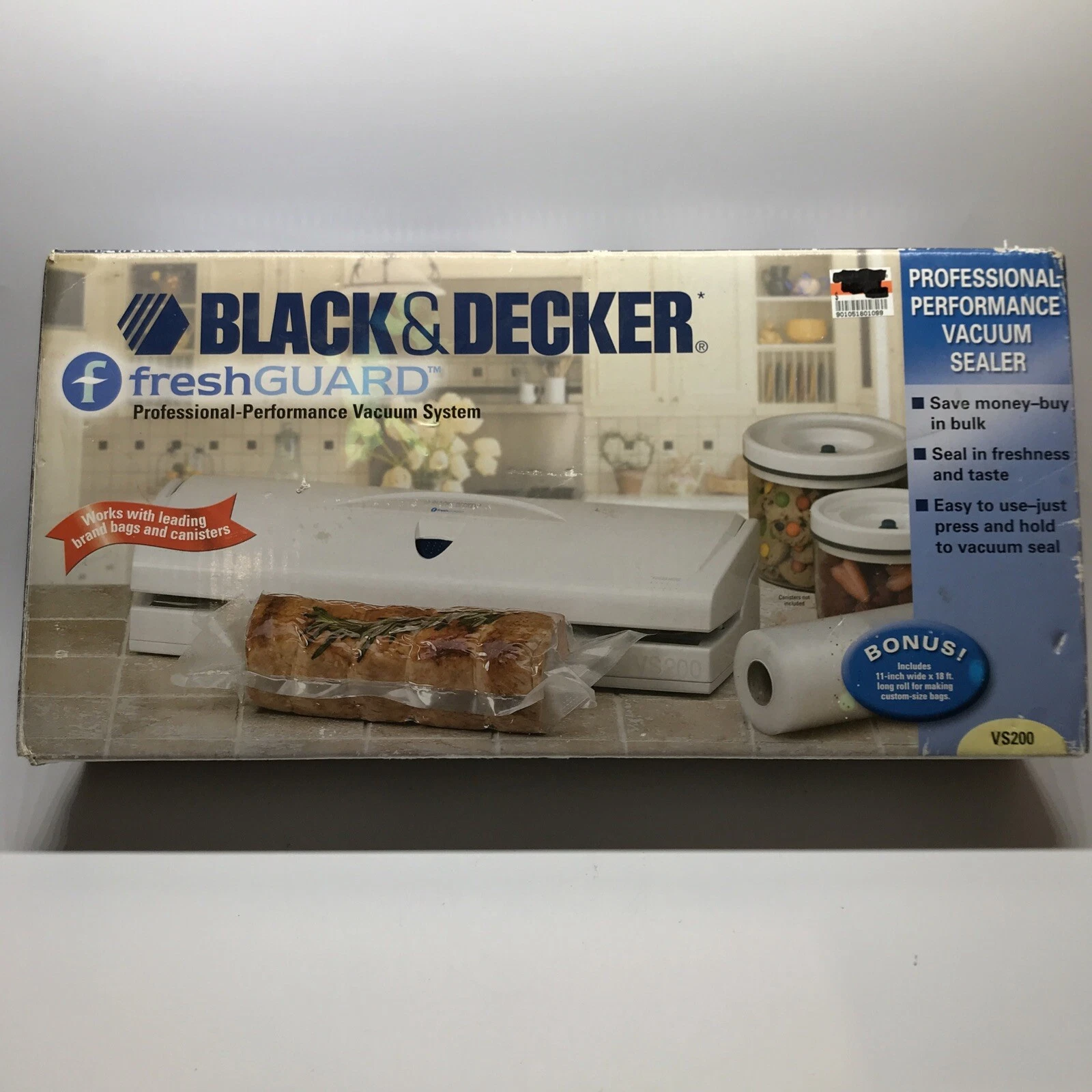 Black & Decker FreshGuard Vacuum Pack Food Sealer Saver VS200