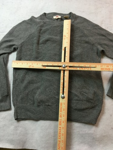 Levi Grey Long Sleeve Sweater Mens Size S/P/CH - Picture 2 of 7