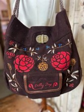 XL BILLY BAG brown embroidered