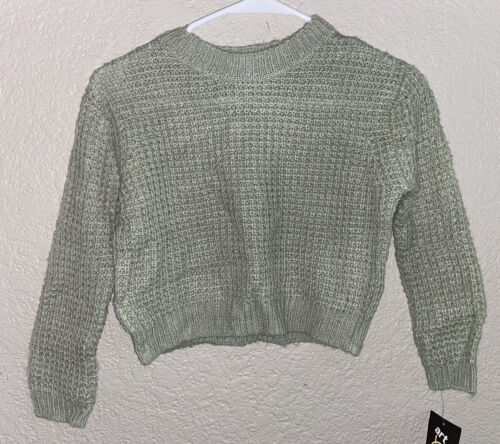 NWT Art Class Girl’s Solid Pastel Sage Pullover Sweater S 6/6X (R5) - Foto 1 di 2