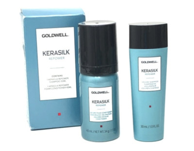 Goldwell Kerasilk Repower Volume Shampoo & Foam Conditioner Set 1 oz & 1.1 oz