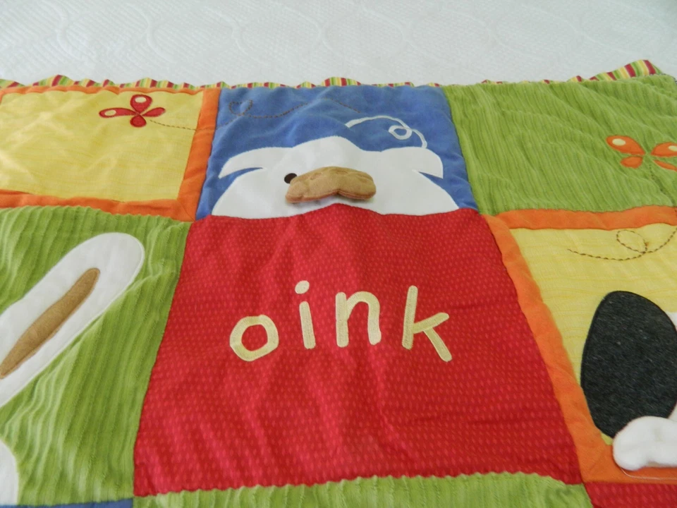 L-24 COLORFUL COCALO 3-D BABY FARM ANIMAL QUILT COW, DOG, PIG & MORE - Image 3 of 4