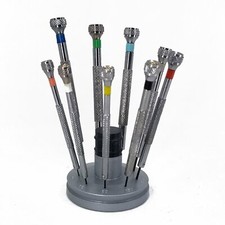 Jewelers Screwdriver Set 9pc with Stand Swiss Style Watch Makers Tools USA Ships