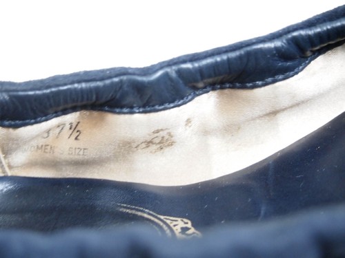 Tod's Bailarinas ante Azul Lentejuelas Doradas Mujer Talla Eu 37.5 US 7.5 - Imagen 8 de 8