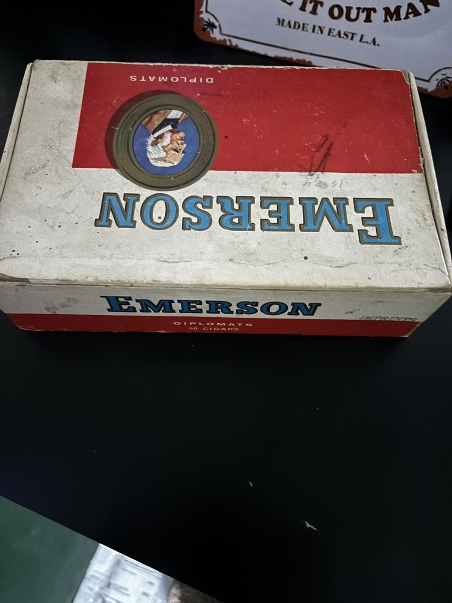 emerson tobacco VINTAGE EMERSON DIPLOMATS CIGAR BOX