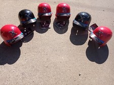 Zenith baseball helmets, sold as lot of 6.      4/medium and 2/large. Brand new!