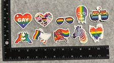 Lot of 10 Assorted Pride Ally LGBTQ Rainbow Stickers