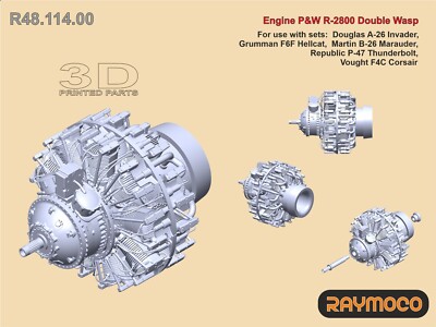 RAYMOCO R48.114.00 1/48 Engine P&W R-2800 Double Wasp.