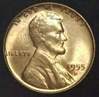 1955-D 1C Lincoln Wheat Cent Brilliant Uncirculated 24uh0813-5