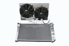 3row Radiator Alum Shroud Fan Fit 1984-1990 Chevrolet Corvette 82-02 S10 Blazer