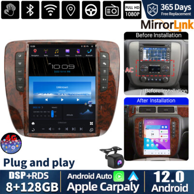 12.1'' 128g Touch Screen Car Radio Stereo For Chevrolet Tahoe Silverado Gmc Yukon