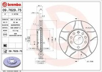 Bremsscheiben 2X Geschlitzt Beschichtet Brembo MAX Line 09.7629.75