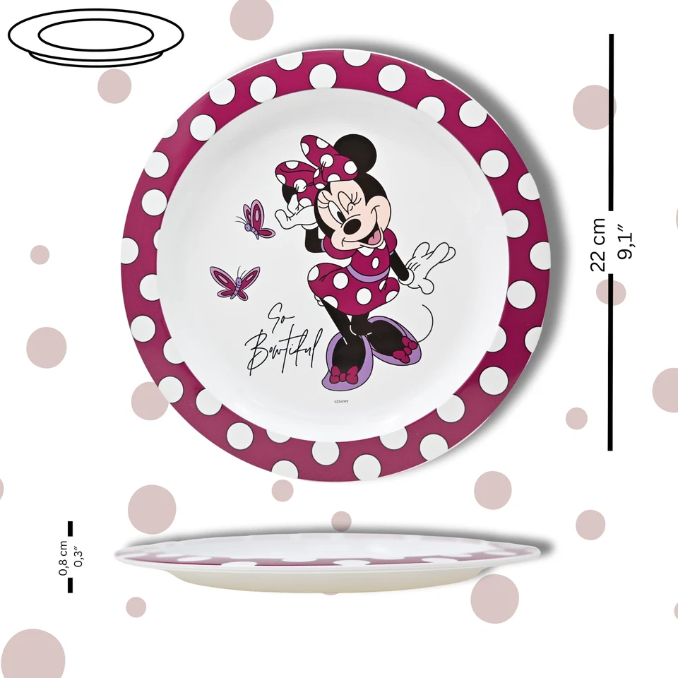 Minnie Mouse Kinder Geschirr Set Baby Geschirr Frühstücksset Mädchen Esslernset - Bild 2 von 4