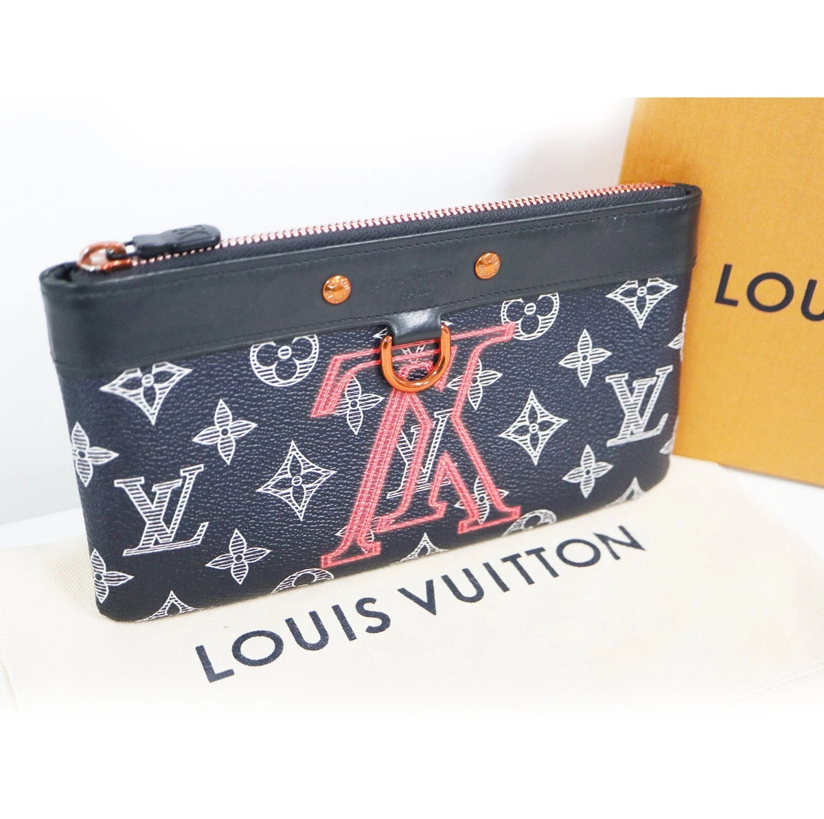 Louis Vuitton Pochette Apollo Blue Monogram Upside Down Canvas