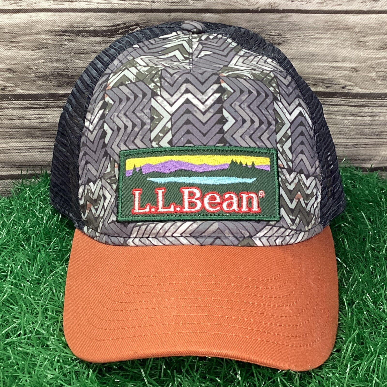 LL Bean Katahdin Adjustable Trucker Hat for Outdoor Hiking Multicolor