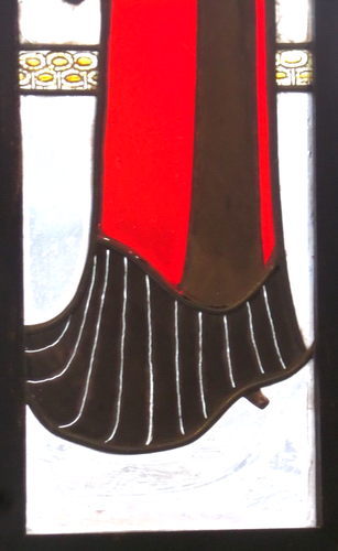 Bleiverglasung Fensterbild Jugendstil Glasmalerei / Ätzung "elegante Dame" - Bild 14 von 19
