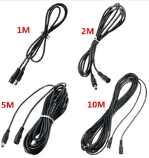 1M 10M 12V CCTV DC Power Cable Extension Cord Adapter Male/female 5.5mm x 2.1mm