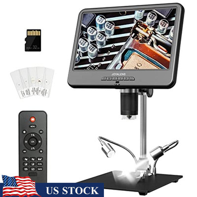 10.1 Inch Digital Microscope HD Camera Soldering Coin Inspection Biology 32GB US