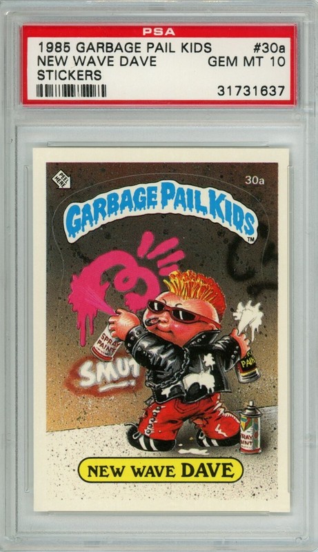 1985 Topps Garbage Pail Kids Series 1 OS1 NEW WAVE DAVE 30a PSA 10 GEM MT Matte