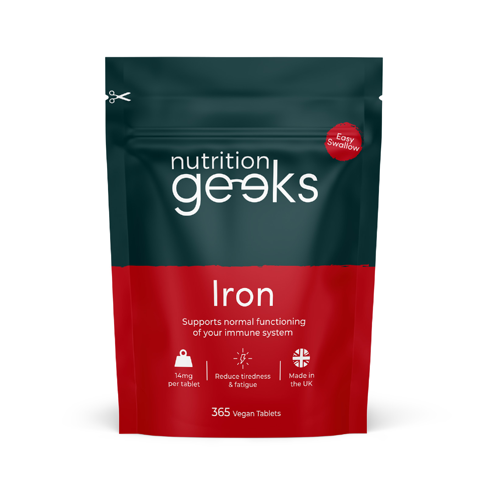 Iron Tablets High Strength 14mg | 365 Tablets - Iron Supplement for Women & Men