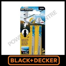 Image of Black & Decker X22052 Two Pack Of 75mm Piranha T-Shank Hi-Tech HSS Jigsaw Blades