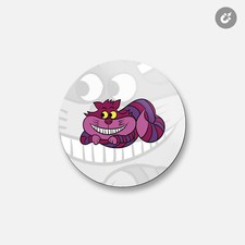 Alice In Wonderland Cartoon Cheshire Cat  4'' X 4'' Round Decorative Magnet