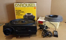 Kodak Carousel 750H Slide Projector Powers Up Remote Incl Needs Work