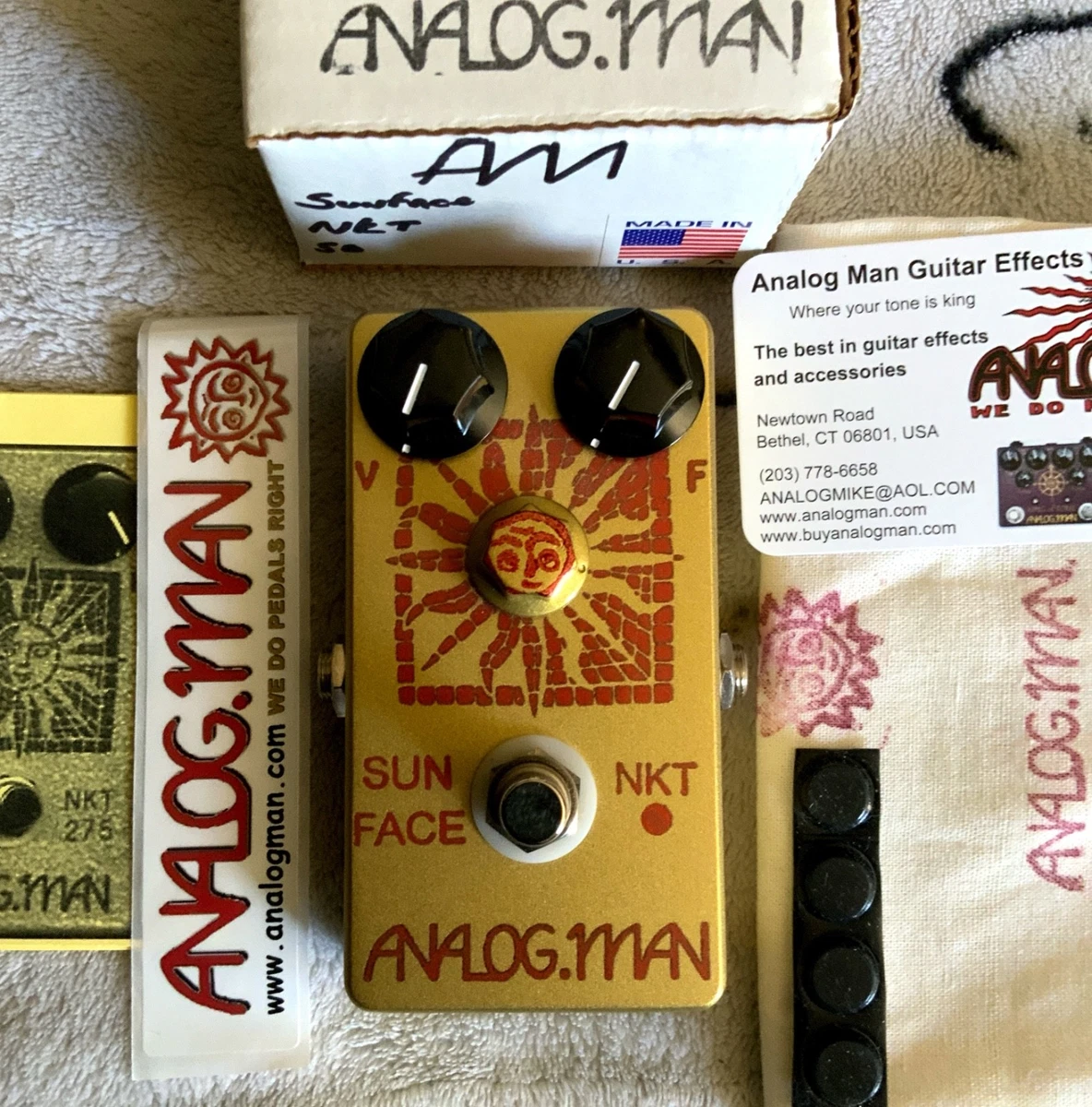 ギター analogman sun face si clone NJS 2n5133 Analog Man Guitar Fuzz Pedals for sale | eBay