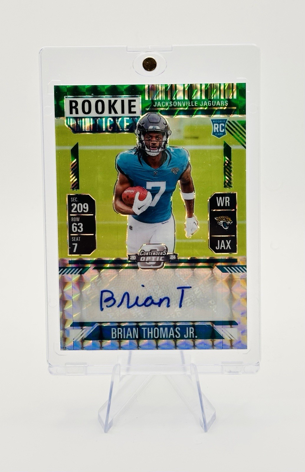 Brian Thomas Panini Zenith Contenders Optic Rookie Ticket Rps Preview Autographs #PREBTJ Blue