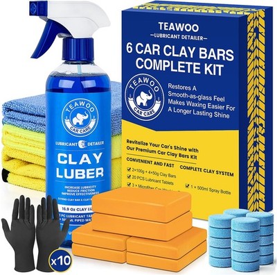 Clay Bars Kit with Lubricant Tablets Car Detailing Complete Set