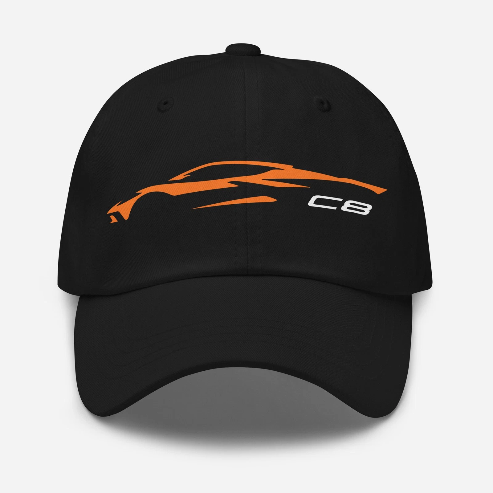 Premium Dad Hat For Corvette C8 2023 Orange Car Owners Birthday Gift