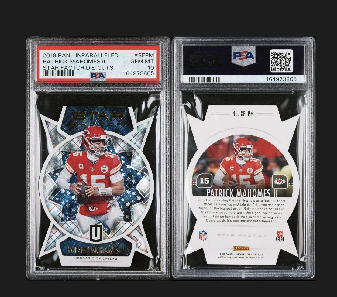 2019 Panini Unparalleled - Star Factor Die-Cuts Patrick Mahomes II #SF-PM PSA10 view 3
