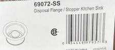 Brizo 69072-SS Garbage Disposal Flange,Brilliance Stainless NEW