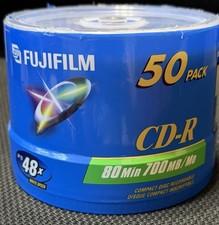 Fujifilm CD-R, 50 Pack Spindle, 700MB, 80 Min, 48x Write Speed - NEW SEALED