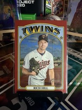 2021 Topps Heritage #437 Rich Hill SP Target Red Border Minnesota Twins