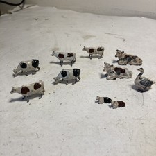 COLLECTION OF 10  DIECAST / LEAD FARM ANIMALS.    Cows, Sheep Goose