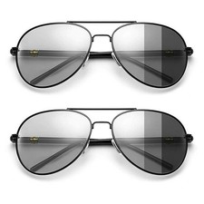 Aviator Photochromic Polarized Sunglasses UV400 Driving Eyewear