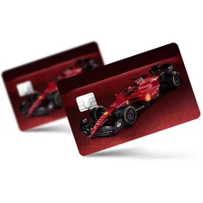 2 Pack Ferrari F1 Scuderia Credit Debit Card Sticker Vinyl Decal Skin Racing Car